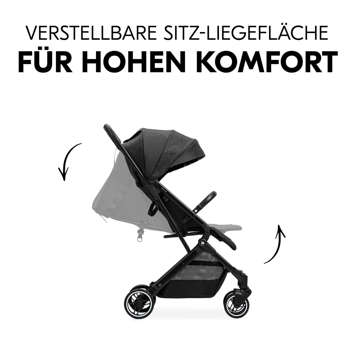 hauck Travel N Care, Dark Olive - Reise Buggy für Kinder ab Geburt bis 22 kg - mit Liegefunktion - Leicht 6,9 kg & Kompakt - Klein Zusammenklappbar - UPF 50+ - EVA Räder - Korb bis 3 kg