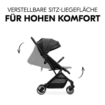 hauck Travel N Care, Dark Olive - Reise Buggy für Kinder ab Geburt bis 22 kg - mit Liegefunktion - Leicht 6,9 kg & Kompakt - Klein Zusammenklappbar - UPF 50+ - EVA Räder - Korb bis 3 kg