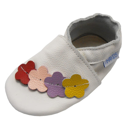 YIHAKIDS Krabbelschuhe Baby Lauflernschuhe Jungen Mädchen Weicher Leder Babyhausschuhe Kleinkind rutschfeste Lederschuhe mit Gummisohle für Baby 6-12 Monate 12-18 Monate 18-24 Monate