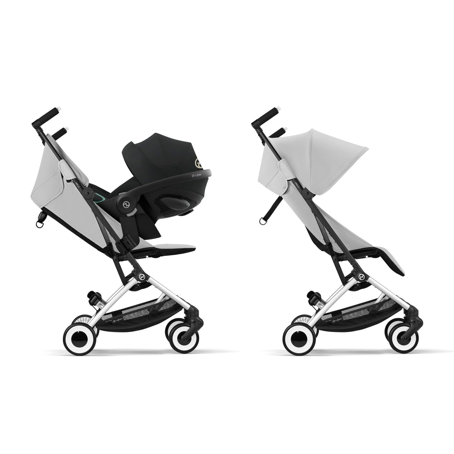 CYBEX Gold Pushchair Dragonfly with One-Pull Harness, From Approx. 6 Months to 4 Years (max. 22 kg), Ultralight (Only 6 kg), Fog Gray (Grey with Silver Frame) 