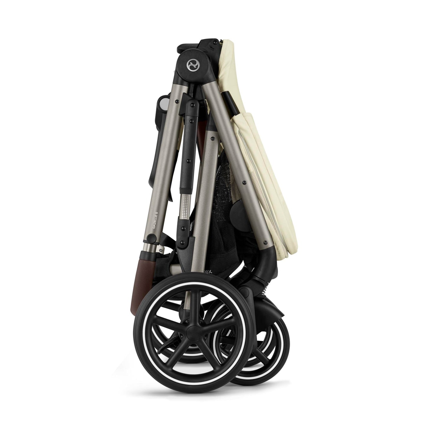 CYBEX Gold Kinderwagen e-GAZELLE S, Ab Geburt bis ca. 4 Jahre, Max. 22 kg (Single-Modus) / 2x 22 kg (Duo-Modus), All-in-1-System mit E-Antrieb und 20+ Konfigurationen, Stone Grey