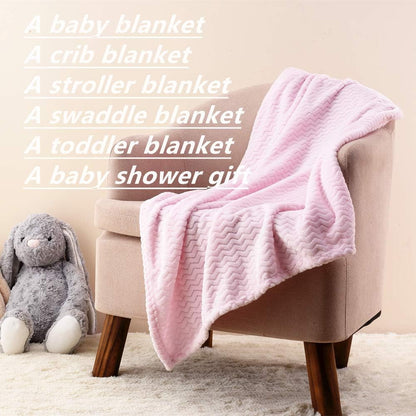 CREVENT Kleine Flauschige warme Baby-Überwurfdecke für Jungen, Kleinkinder, Kinderbett, Kinderwagen, 75 cm x 100 cm, graue Wolke