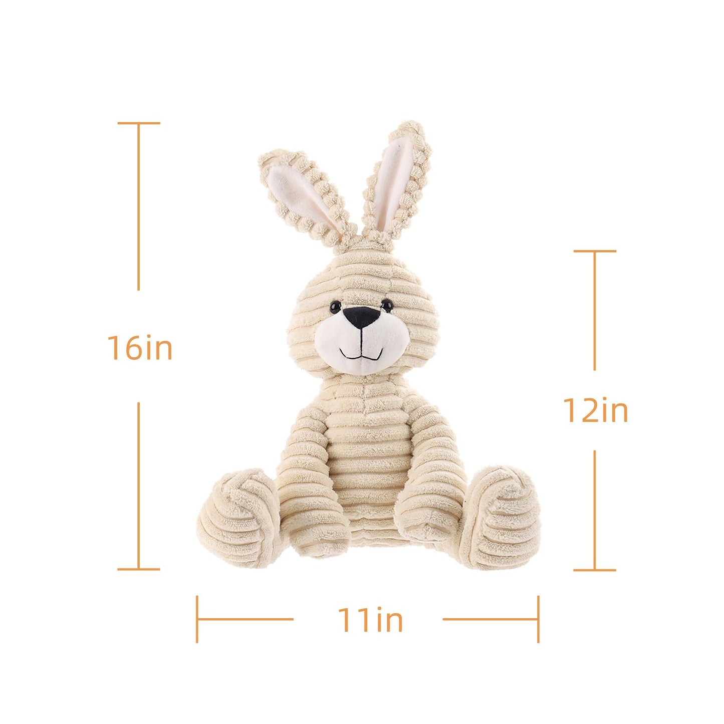 Apricot Lamb Cuddly Toy Green Rabbit 23 cm - Plush Toy Plush Toy for Children and Baby - Fluffy Stuffed Toy for Playing, Gift & Cuddling - Cosy Cuddly Toy - Cord Rabbit