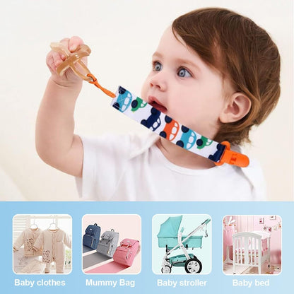 8 Stück Schnullerketten, Polyester Schnullerketten, Baby Schnullerketten Clips, Mädchen und Jungen Schnullerketten, gewebte Schnullerketten