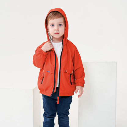 Volunboy Baby Kapuzen Jackets, Jungen Langarm Winddicht Mantel Cartoon Aufdruck Jacken