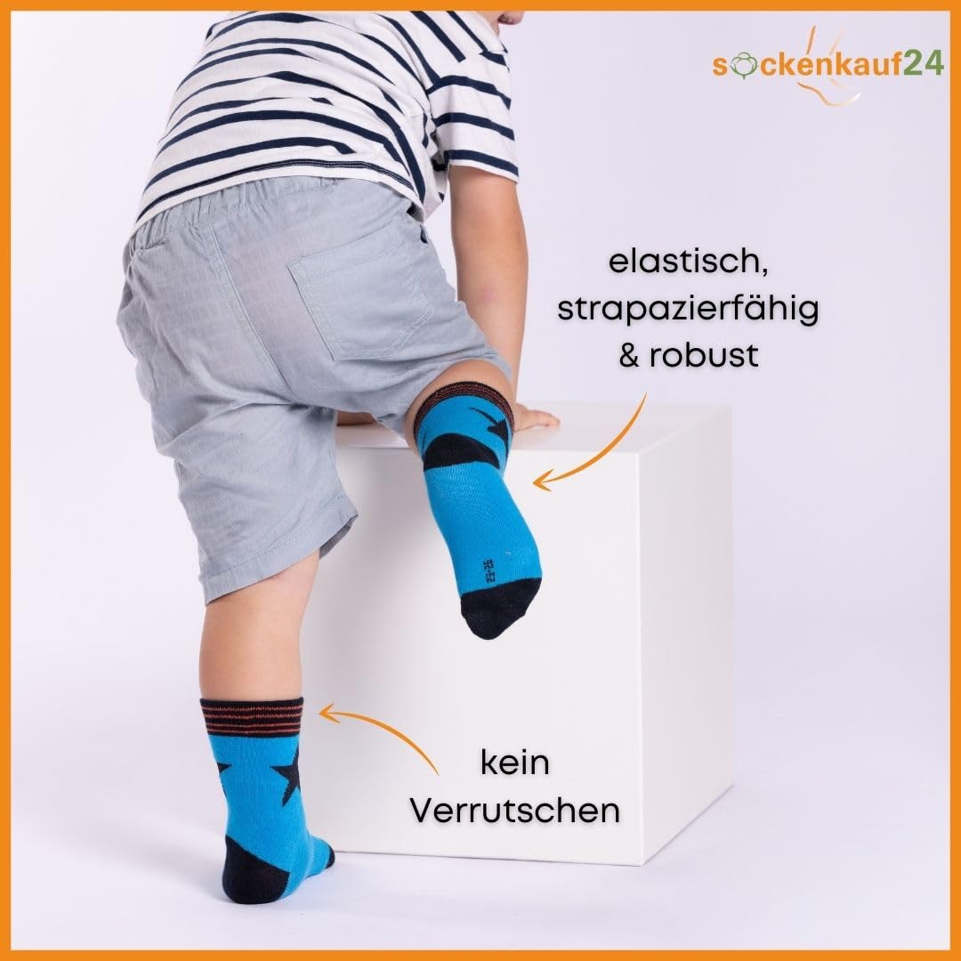 10 Paar Kinder Socken Jungen & Mädchen Baumwolle Kindersocken
