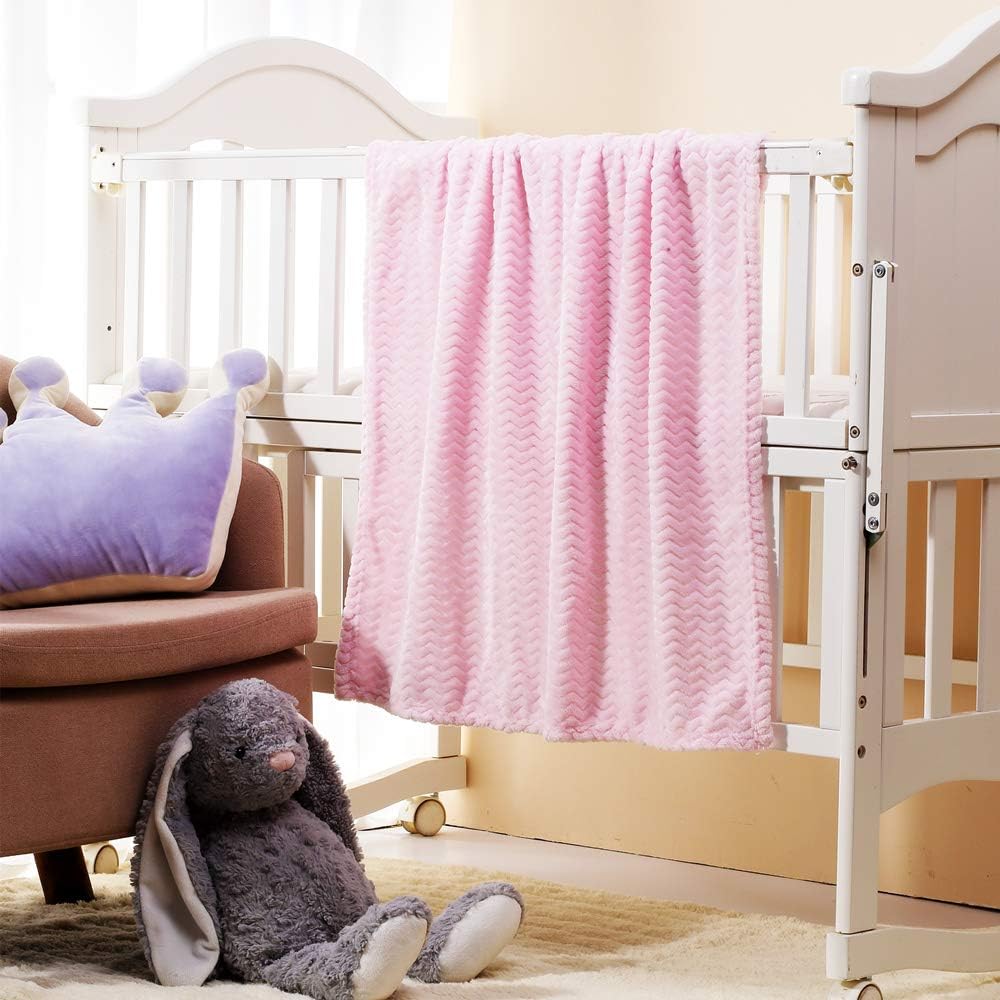 CREVENT Kleine Flauschige warme Baby-Überwurfdecke für Jungen, Kleinkinder, Kinderbett, Kinderwagen, 75 cm x 100 cm, graue Wolke