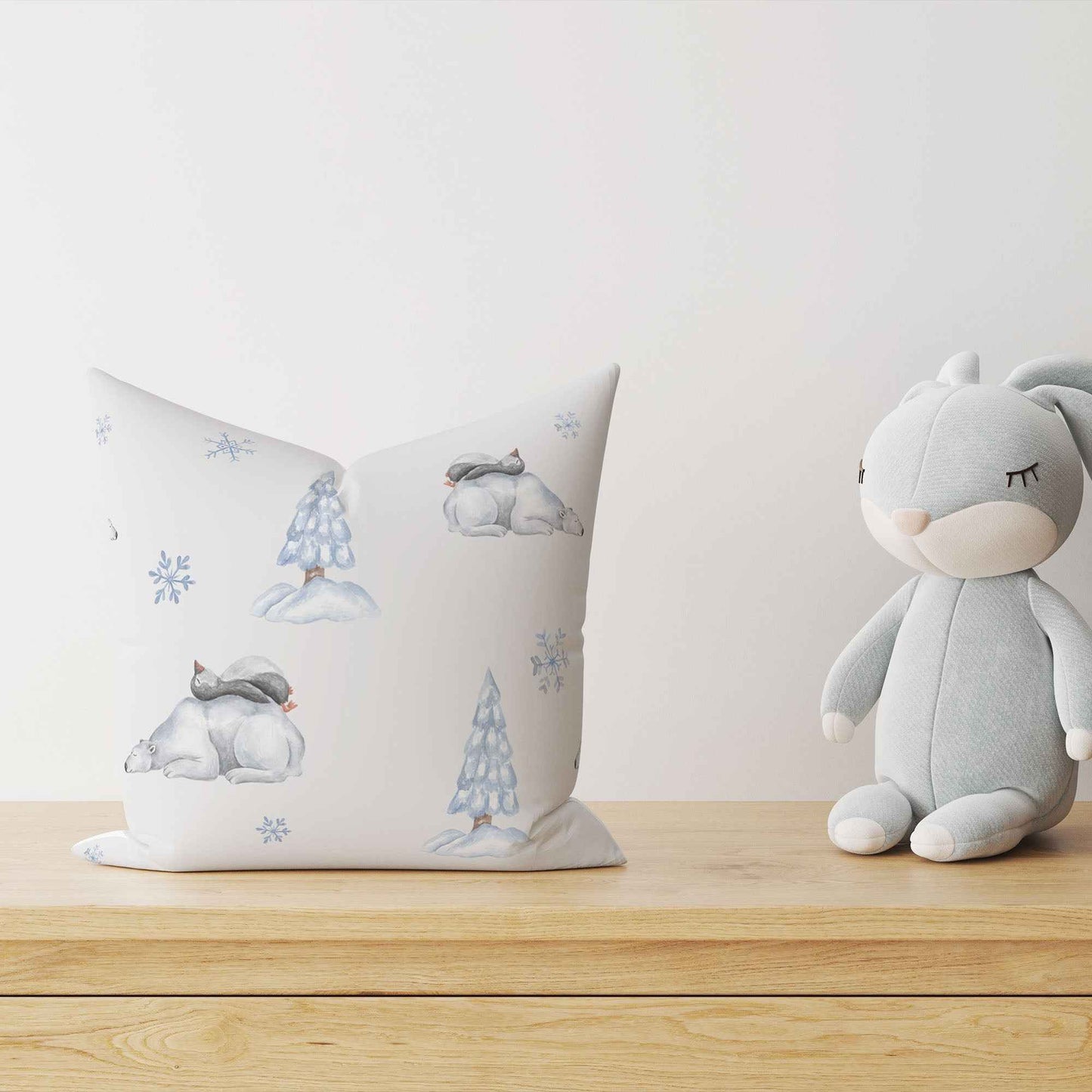 “Eisbär und Pinguin” Premium Kinder Dekokissen