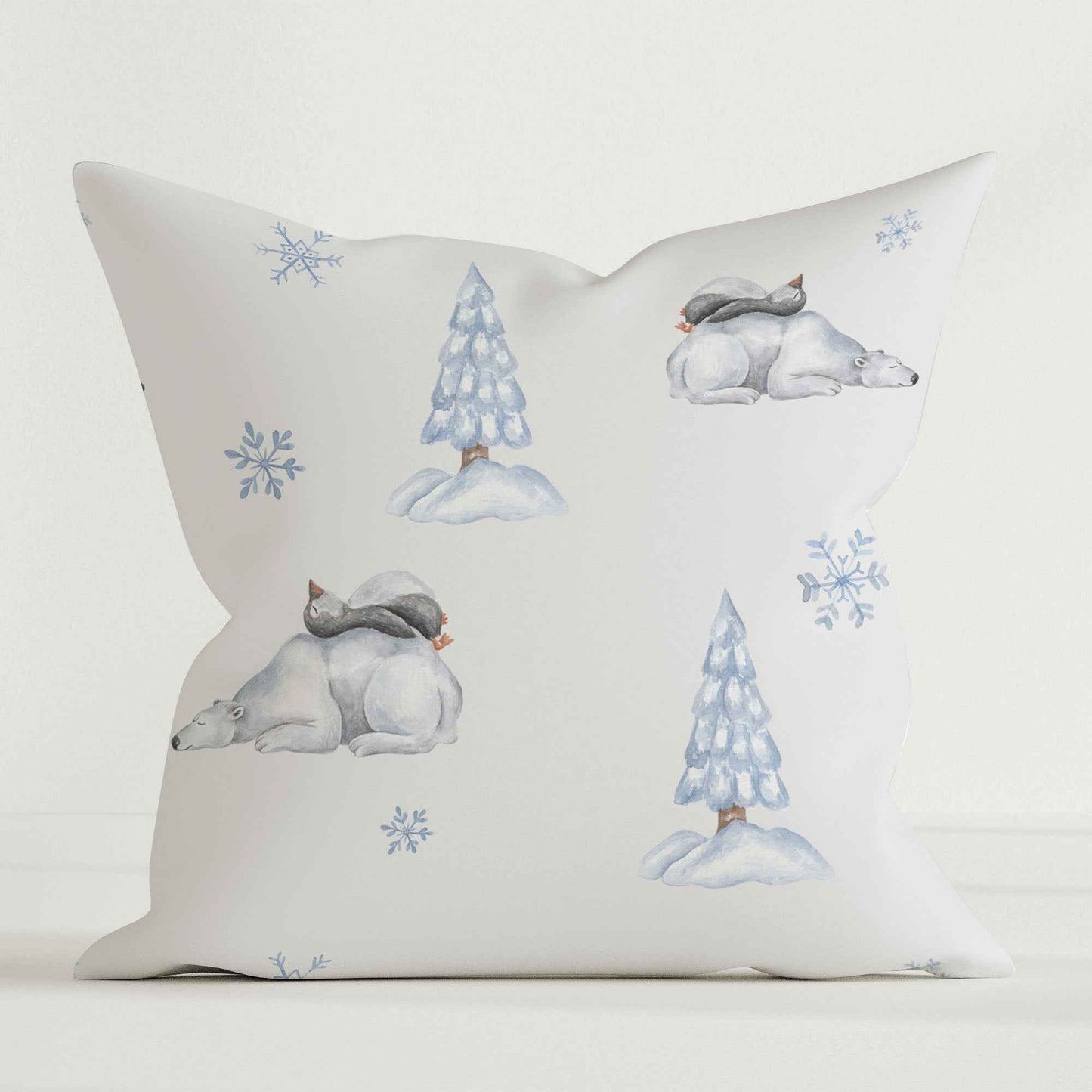 “Eisbär und Pinguin” Premium Kinder Dekokissen