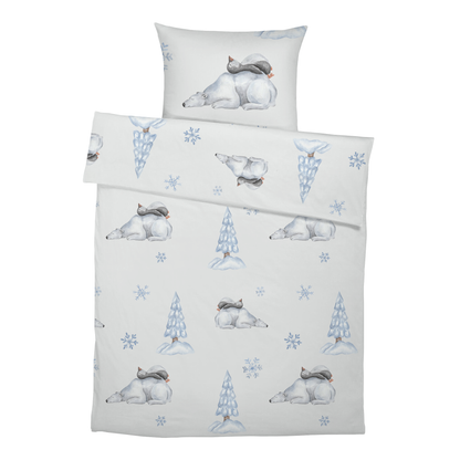 “Eisbär und Pinguin” Premium Kinderbettwäsche