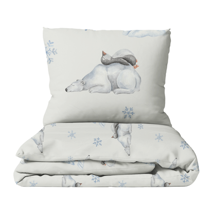 “Eisbär und Pinguin” Premium Kinderbettwäsche