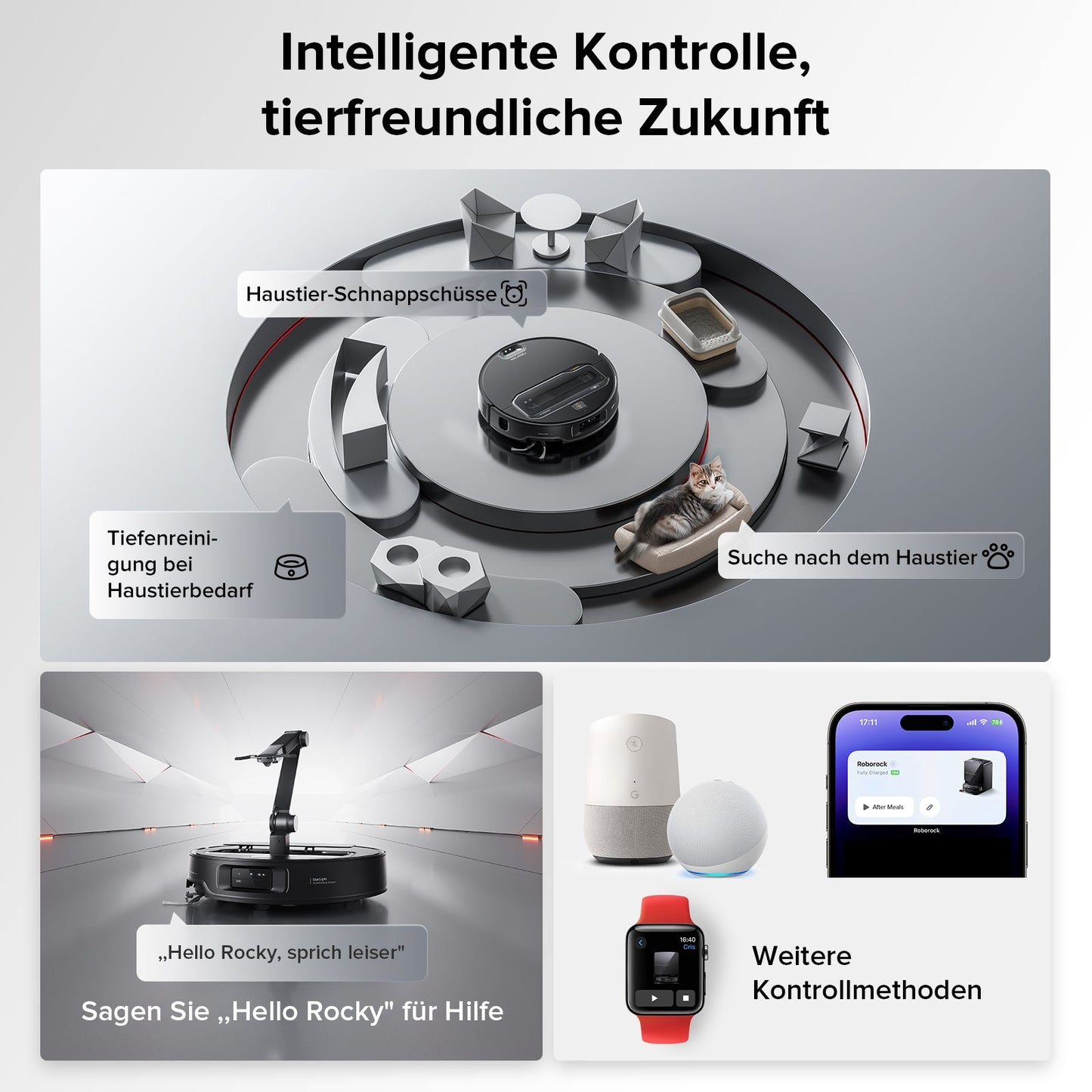 Roborock Saros Z70 Staubsaugerroboter mit mechanischem OmniGrip™ Arm