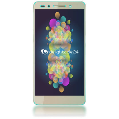 NALIA Schutzglas kompatibel mit Huawei Honor 7, Full-Cover Displayschutz Handy-Folie, 9H Härte Glas-Schutzfolie Bildschirm-Abdeckung Schutz-Film Phone HD Screen Protector Tempered Glass - Transparent
