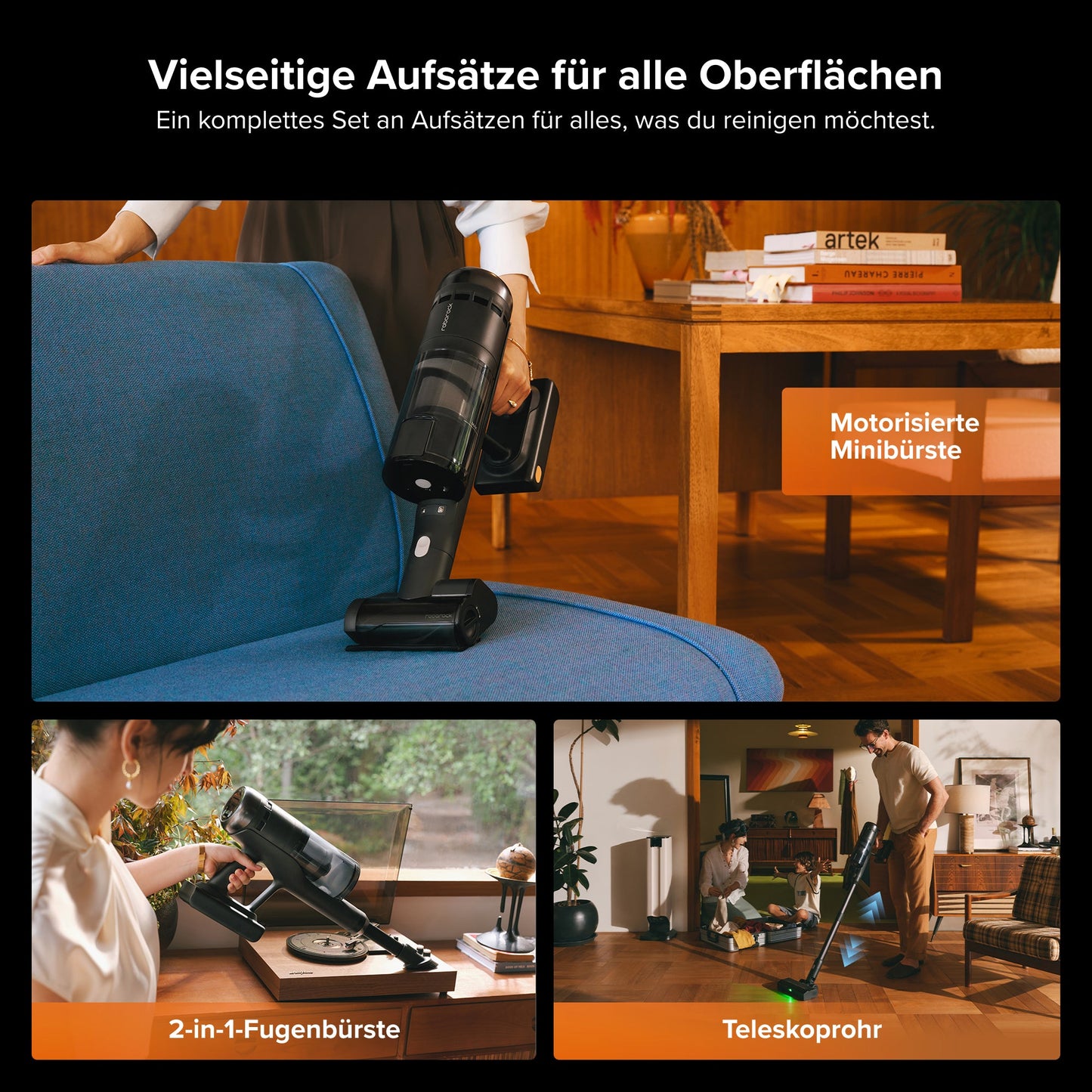 Roborock H60 Hub Ultra Akku-Staubsauger mit Absaugstation