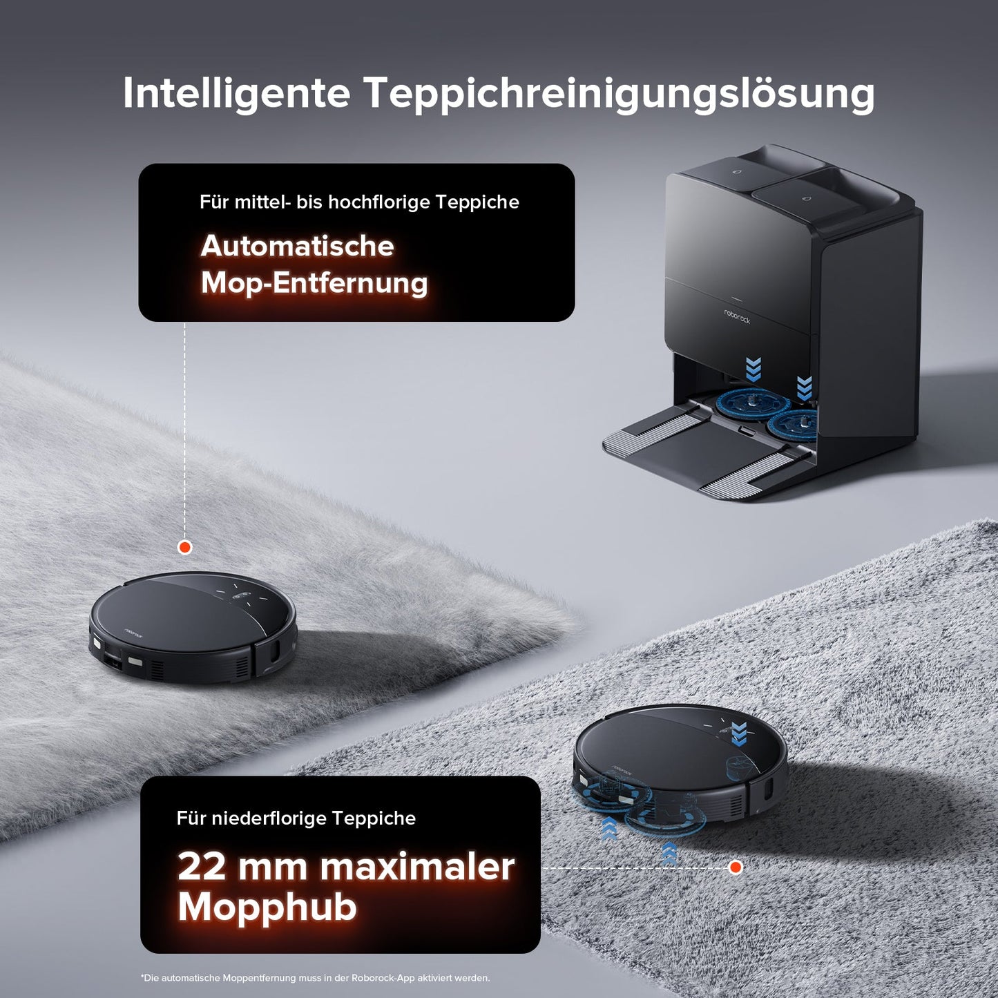 Roborock Saros 10R Saugroboter mit Wischfunktion & abnehmbarem Wischmopp