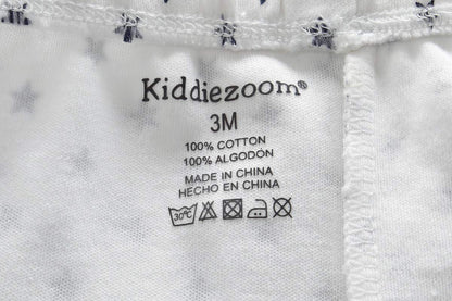 Kiddiezoom Baby-Body, Hose, Kleinkinder, Einteiler, Kleidung, Set, Outfits, für Jungen und Mädchen, Baumwollkappen, Kratzfäustlinge