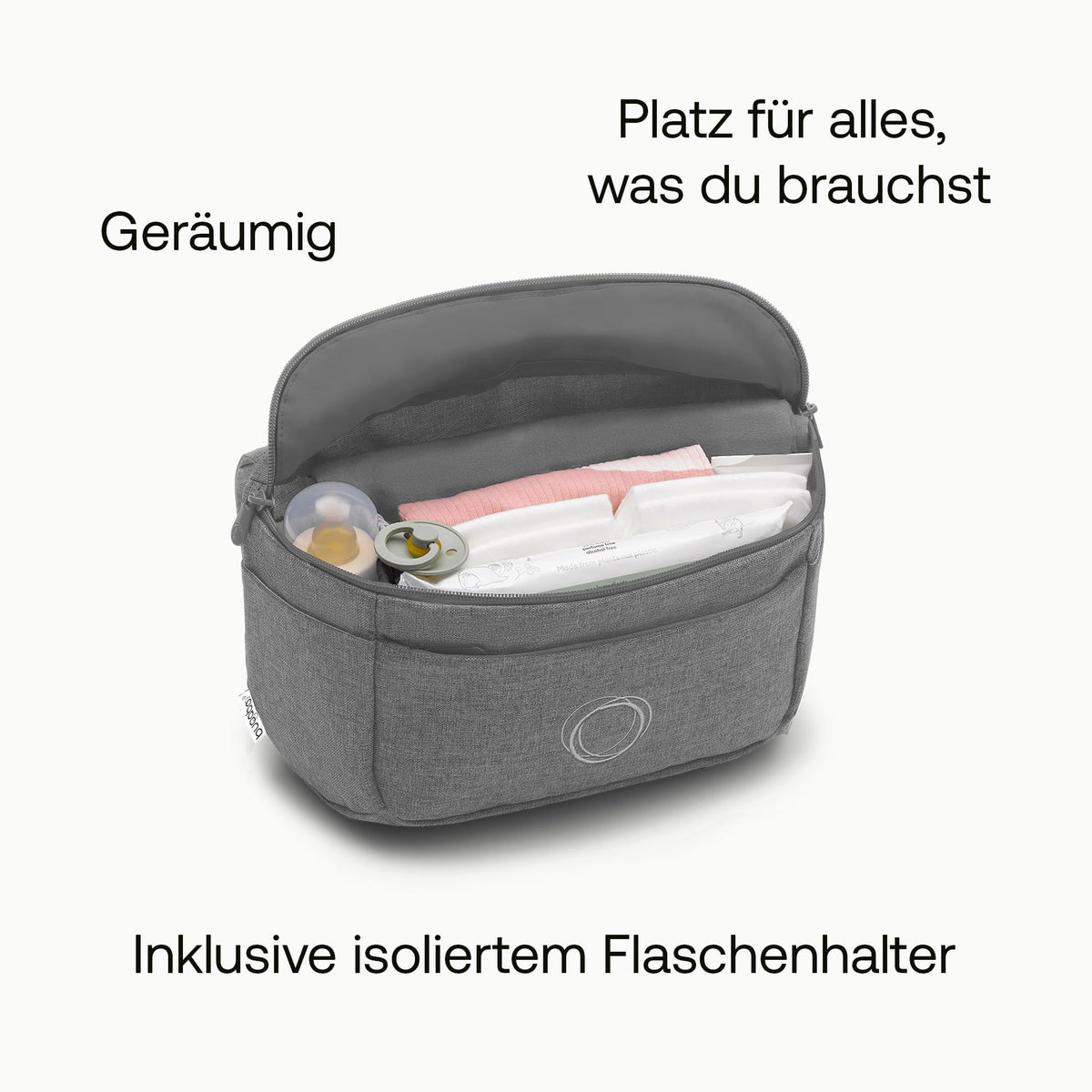 Bugaboo Kinderwagen Organizer-Tasche mit leicht zugänglichen Fächern. Praktisches Accessoire für alle Baby-Essentials in Desert Taupe