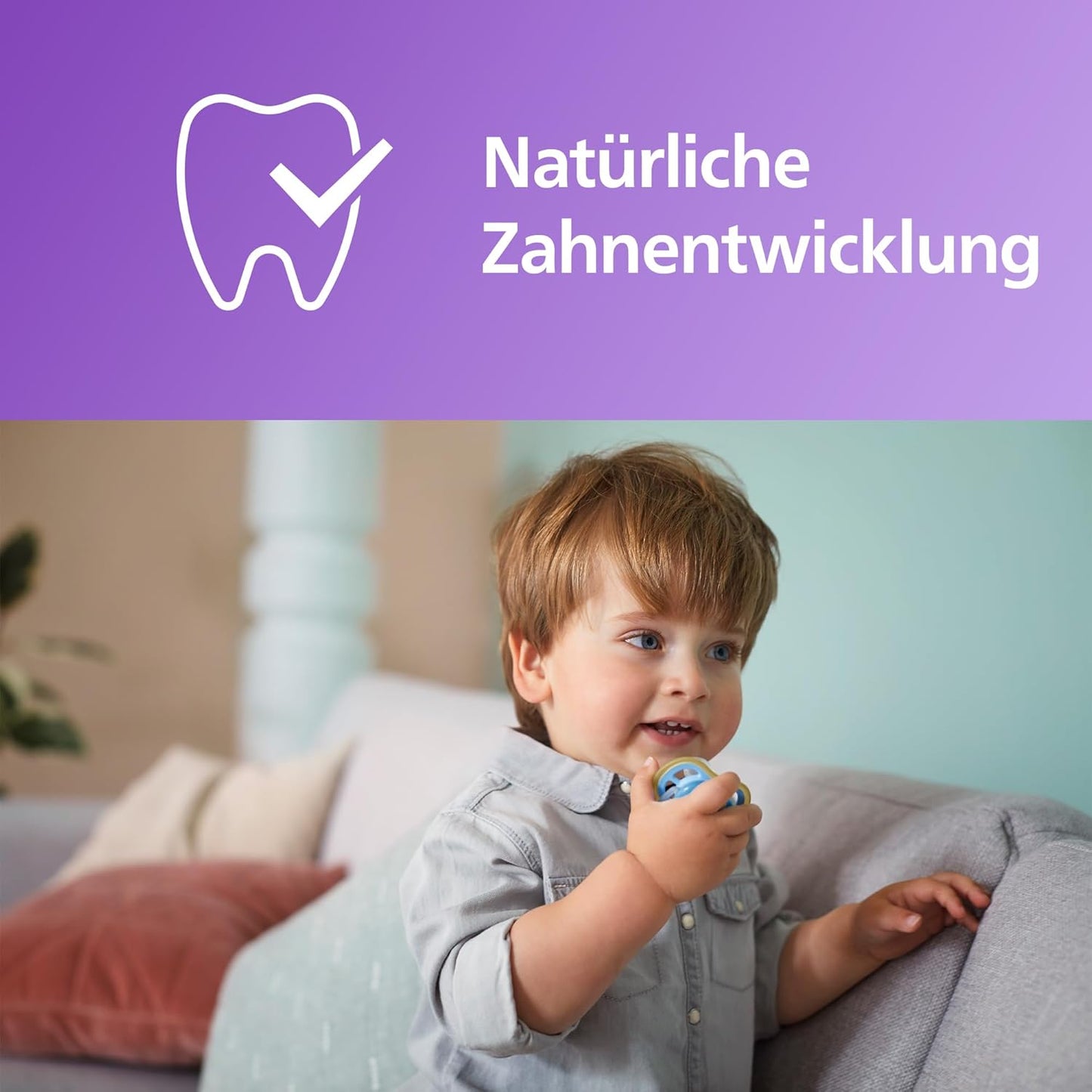 Philips Avent ultra air Schnuller – Leichte, atmungsaktive Schnuller für Babys im Alter von 6–18 Monaten, BPA-frei mit Transportbehälter als Sterilisator, 2er-Pack, Modell SCF085/34