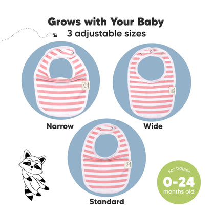 Baby Bibs for Boys &amp; Girls - 8-Pack Organic Cotton Teething Bibs - Baby Bibs for Girls &amp; Boys - Large Bibs for Infants, Toddlers (Wilderness) 