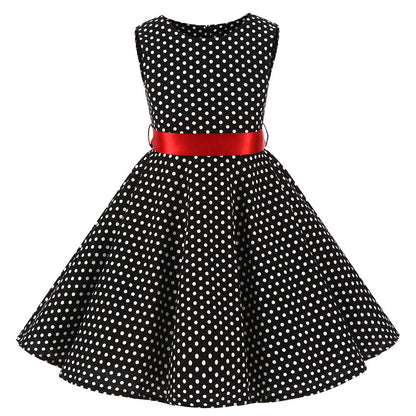Mädchen Retro Vintage Rockabilly Kleid Partykleider Cocktailkleider