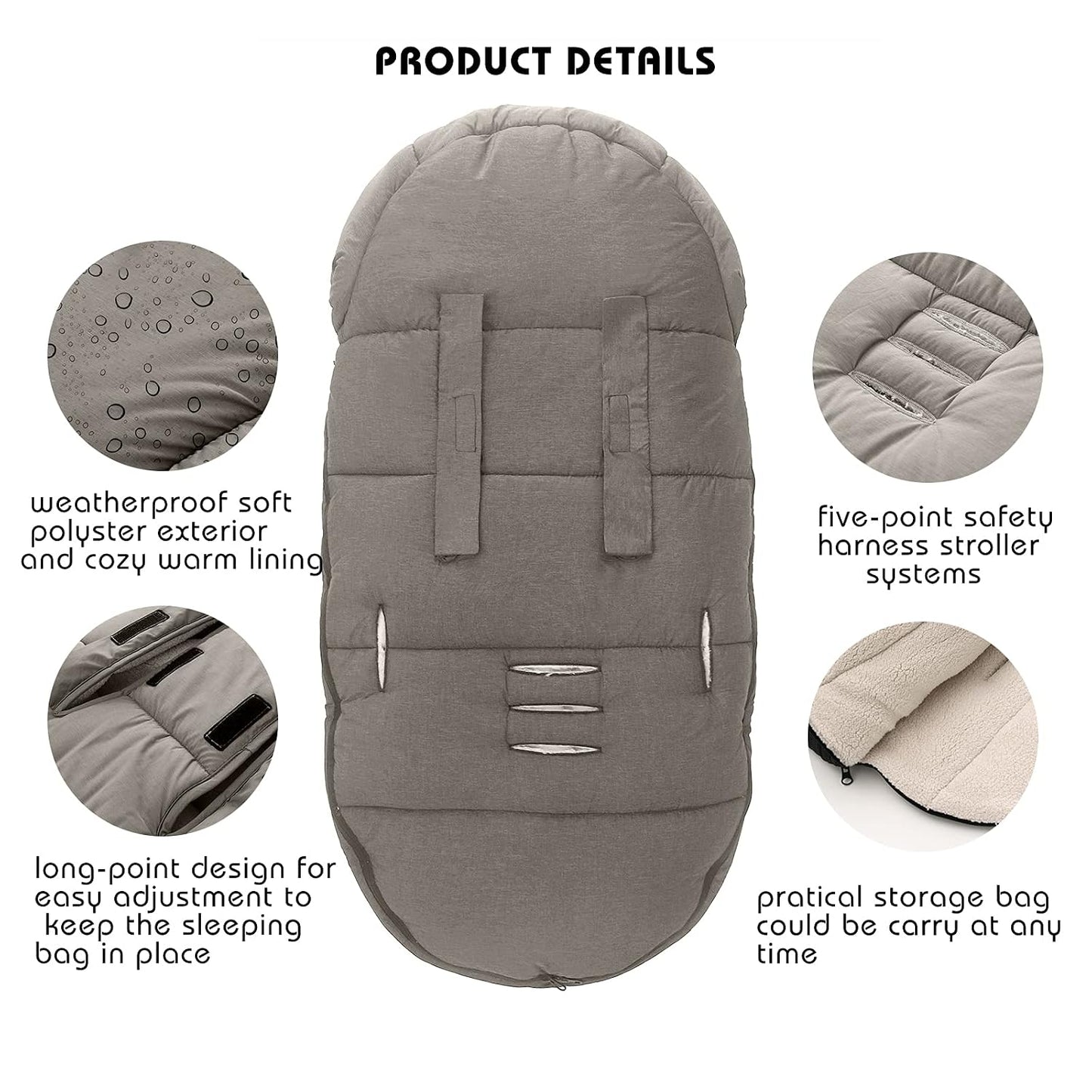 Fußsack Fusssack Footmuff Fußsäcke für Kinderwagen Buggy Universal Winter Baby