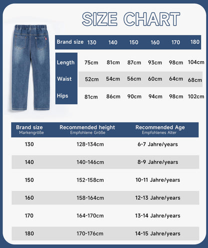 YoungSoul Jungen Jeanshosen - Jeans mit Abschürfungen - Kinder Hose mit elastischem Bund Gr. 128-176