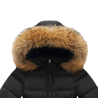 amropi Baby Girls' Snowsuit with Hood Romper Puffer Down Winter Warm Jumpsuit for 0-5 Years