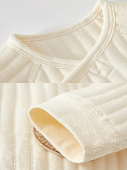 Babyfond 1 Pack Baby Bodysuit, Neugeborenes Baby warmer Baumwollbody mit Hut, 100% Baumwolle Kleinkind Homewear Verdickte Frühlings- und Herbstkleidung