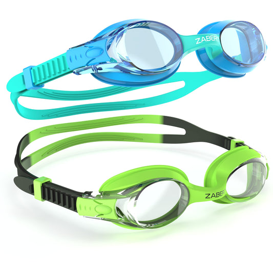 ZABERT K20 2er Pack Schwimmbrille für Kinder, Antibeschlag UV-Schutz, für Kinder Alter 3-10 Jahre