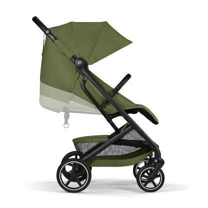 Cybex Gold Kinderwagen Beezy mit One-Pull Harness, Ab Geburt bis ca. 4 Jahre (max. 22 kg), Kompakt und ergonomisch, Magic Black (Schwarz mit schwarzem Rahmen)