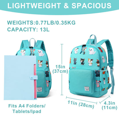 Rucksack für Mädchen, 4-6 Jahre, Schulrucksack mit Seitentaschen und Brustgurt, 127-Einhorn, one size, Niedlich