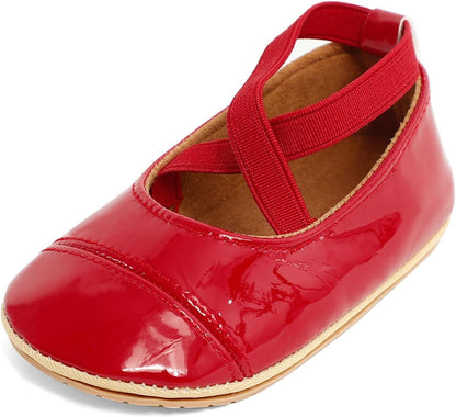 Cheerful Mario Baby Mädchen Schuhe Baby Ballerina Schuhe Lauflernschuhe Taufe Schuhe mit Bowknot PU Leder Babyschuhe