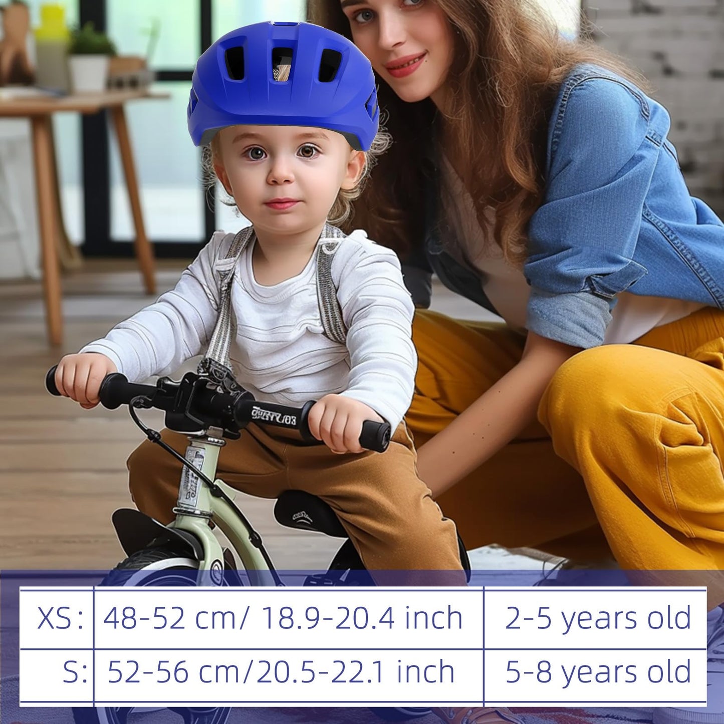 FAYDUDU Toddler Helmet Children's Bicycle Helmet Baby Multi-Sport Adjustable Helmet Sports Helmet Cycling Bicycle Scooter Skateboard Helmet Lightweight for Children Boys Girls from 2-8 Years Old