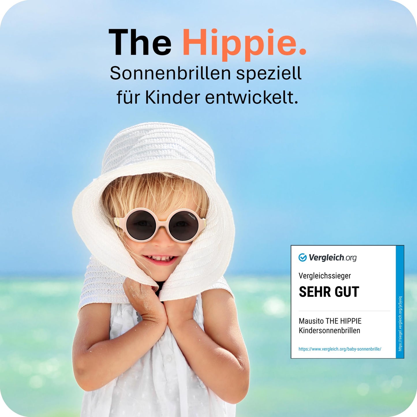 Mausito Sonnenbrille Kinder 6-24 Monate & 2-5 Jahre | VERGLEICHSSIEGER Kindersonnenbrille 100% UV-Schutz | BIEGSAM | Schadstofffreie Kindersonnenbrillen mit Band | Europäisches Design für Kinder
