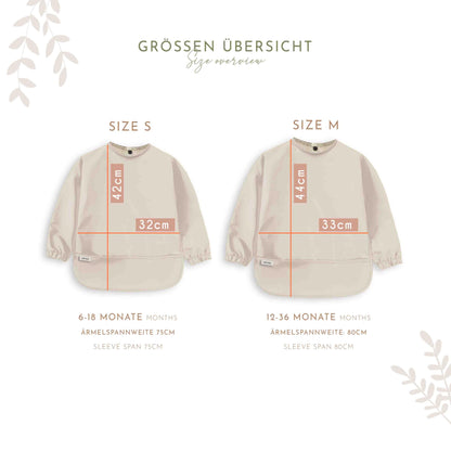 ARTEE Ärmellätzchen beschichtet wasserfest abwischbar Lätzchen mit Ärmeln, Baby, Wasserdichtes Lätzchen, ideal als Geschenk