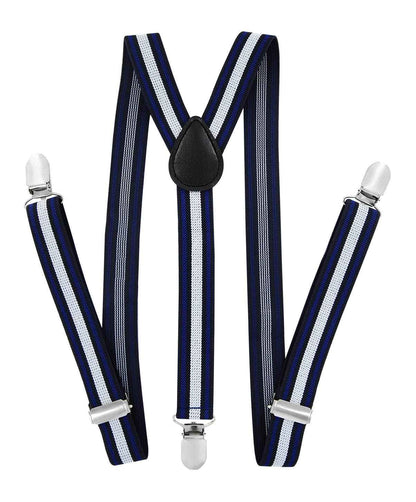 axy HTK25-1 Children's Boys Braces Y Shape Wide 2.5 cm with 3 Strong Clips Can be Combined with Bow Tie Plain Colours