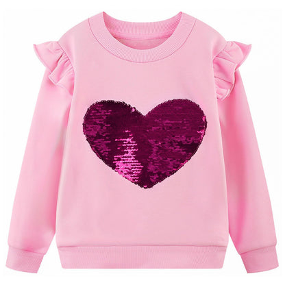 Codkkre Girls' Sweatshirt for Children Cute Cartoon Sweater Girls Long Sleeve Cotton Shirts Age 2-10 Years