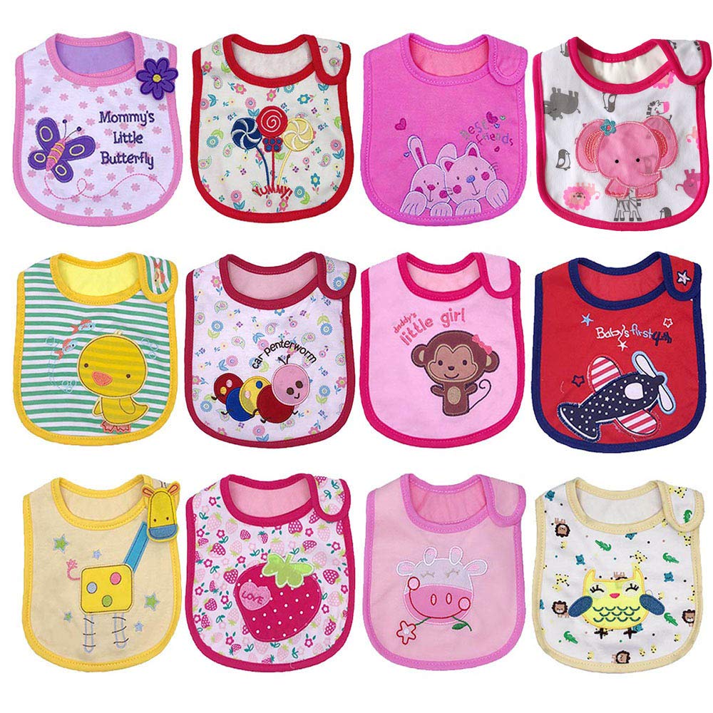 Yafane Baby Lätzchen Wasserdicht Weich 10er aus Baumwolle Halstücher Sabberlätzchen Spucktücher Baby für Baby Jungen und Mädchen Kleinkinder