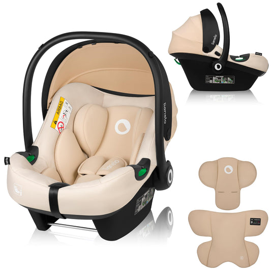 LIONELO ASTRID i-Size Baby Autositz 40-87 cm, Babyschale Gruppe 0+, Rückwärtsgerichtete Montage, 3-Punkt-Sicherheitsgurt Seitenschutz, Sitzeinlage Dri-Seat - Meloni2
