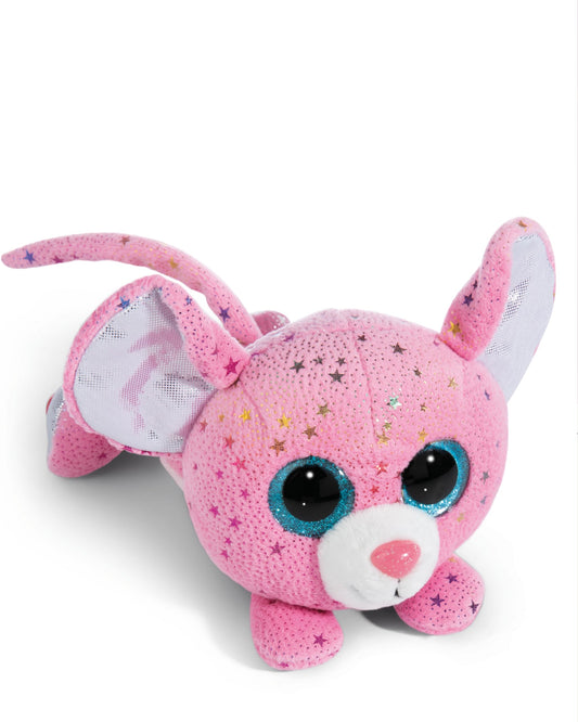 NICI GLUBSCHIS Luchs Lenzo 15cm - Schlenkernder Kuscheltier Luchs mit großen Glitzeraugen - 49295
