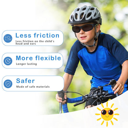 Hifot Sonnenbrille Kinder Polarisierte Sportbrille für Jungen und Mädchen UV400 Schutz gegen UltravioletteFahrradbrille Silikon Sonnenstrahlen Alter 3-12 Jahre