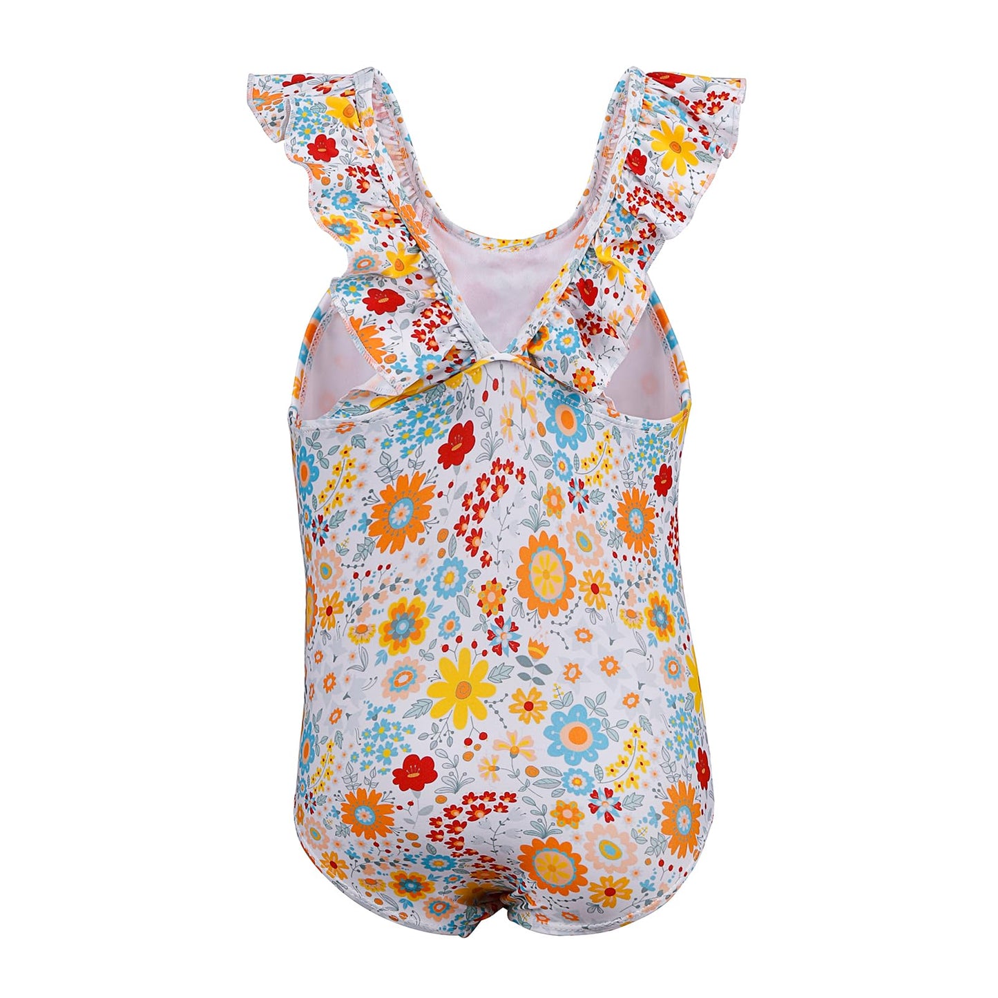 TIZAX Badeanzug für Mädchen Einteiliger Schwimmanzug Kleinkind Niedliche Rüschen Bademode Schnell trocknende Sommerferien Bikini für Kinder 2~7 Jahre