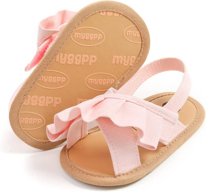 RVROVIC Babyschuhe für Jungen und Mädchen – Premium Weiche Anti-Rutsch Gummisohle für Säuglinge – Sommer Outdoor Sandalen für Kleinkind Erste Walker