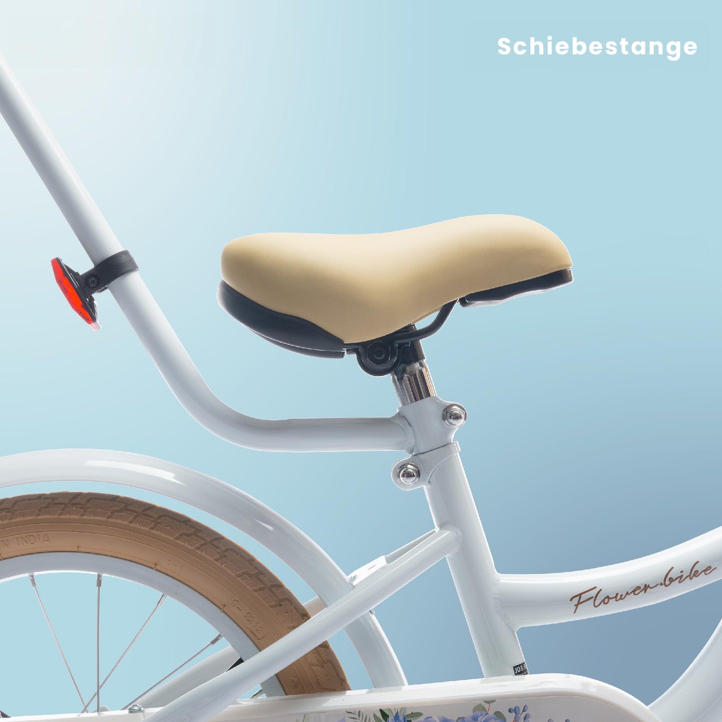 sun baby Mädchenfahrrad Flower Bike Radgröße zur Auswahl, mit Abnehmbarer Schubstange, Kinderfahrrad für Mädchen von 2 bis 6 Jahre
