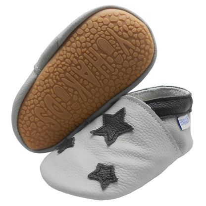 YIHAKIDS Krabbelschuhe Baby Lauflernschuhe Jungen Mädchen Weicher Leder Babyhausschuhe Kleinkind rutschfeste Lederschuhe mit Gummisohle für Baby 6-12 Monate 12-18 Monate 18-24 Monate