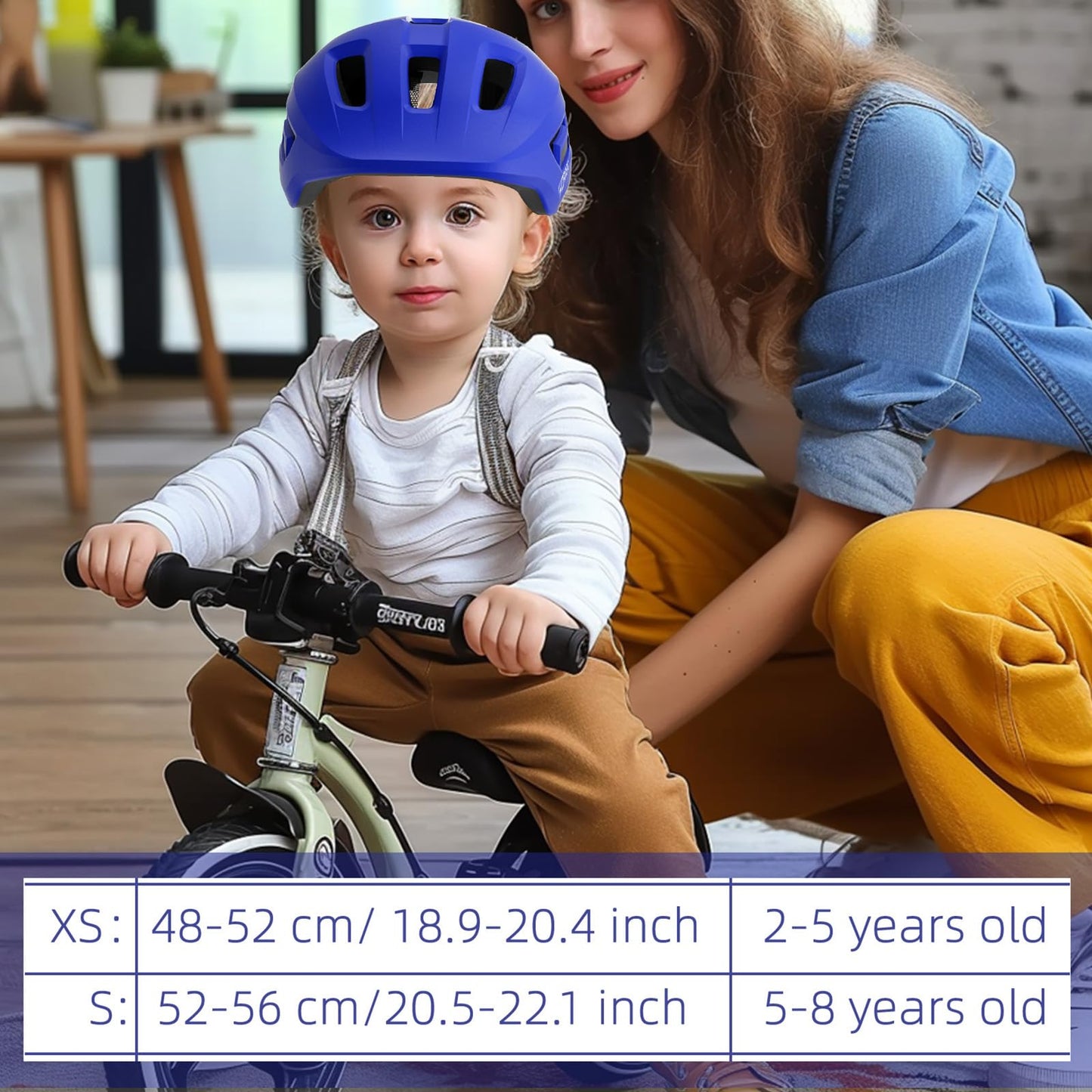 KORIMEFA Toddler Helmet Children's Bicycle Helmet Baby Multi-Sport Adjustable Helmet Sports Helmet Cycling Bicycle Scooter Skateboard Helmet Lightweight for Children Boys Girls from 2-8 Years Old