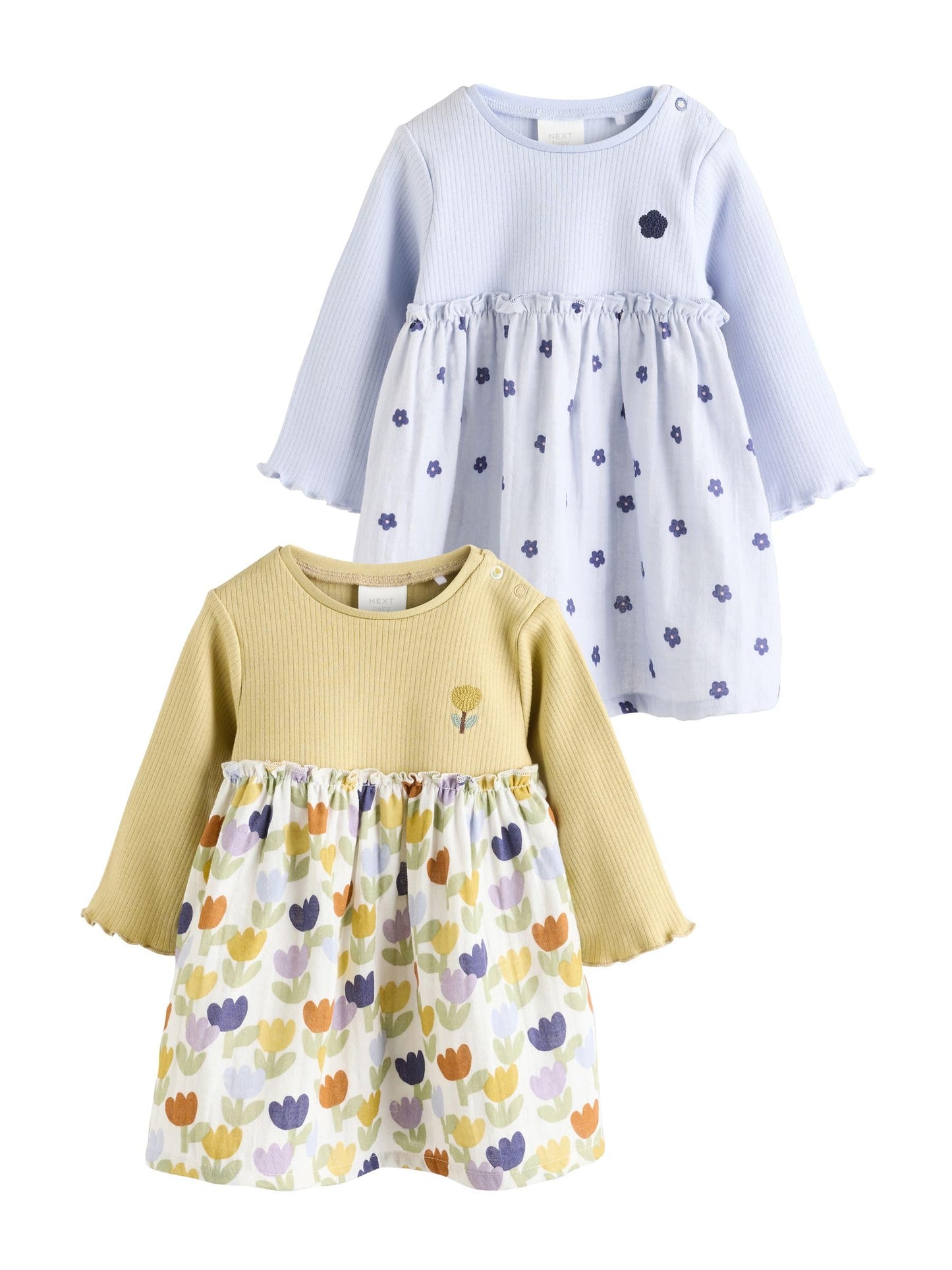 NEXT Baby Mädchen Jersey-Kleid, 2er-Pack