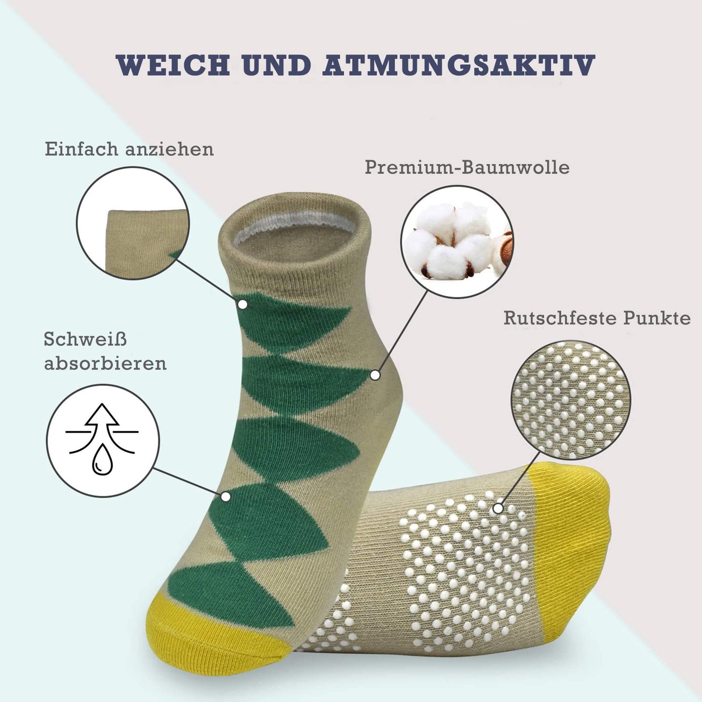 HYCLES Baby ABS Socks Children 0-7 Years 12 Pairs Stopper Socks Children Non-Slip Socks Child Boys Girls 23-26 27-30 Toddler Socks Baby