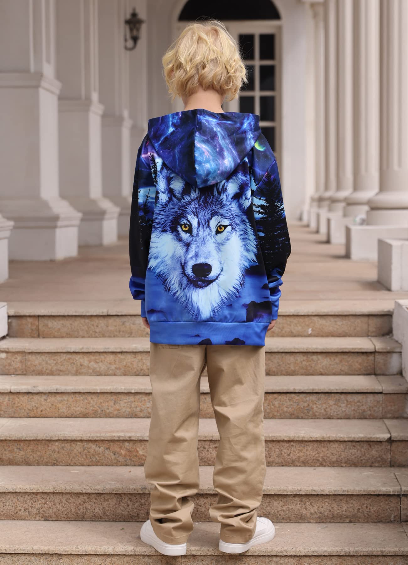 Fanient Children's / Boys' / Girls' Hoodies, 3D Print, Vivid Animal Cartoon Graphic Sweatshirt, Pocket Pullover Hoodie for 6-16 Years 