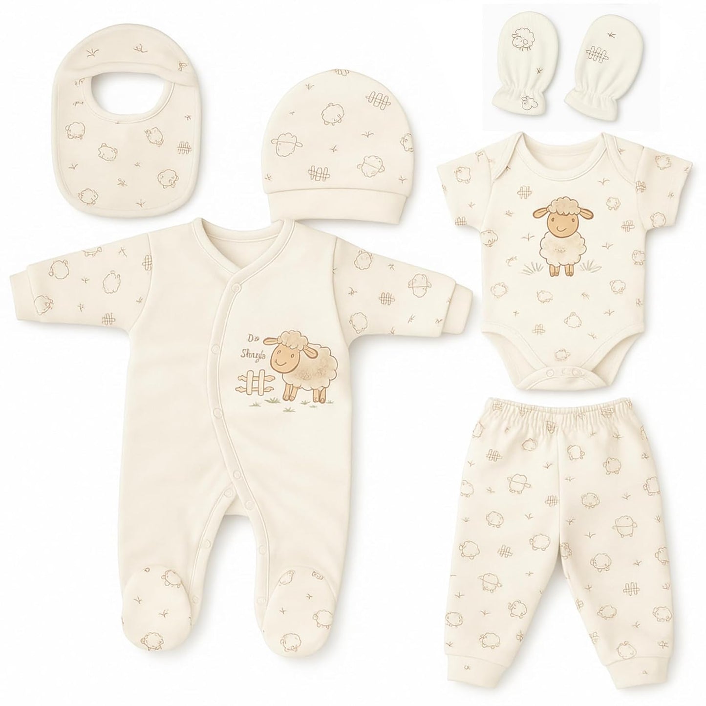 Neugeborenen Baby Geschenk Set 100% natürliche Baumwolle Erstausstattung Erstlingsausstattung Ausstattung Unisex Kleidung Geschenkset Babyausstattung für Babys 0-4 Monate (Koala)